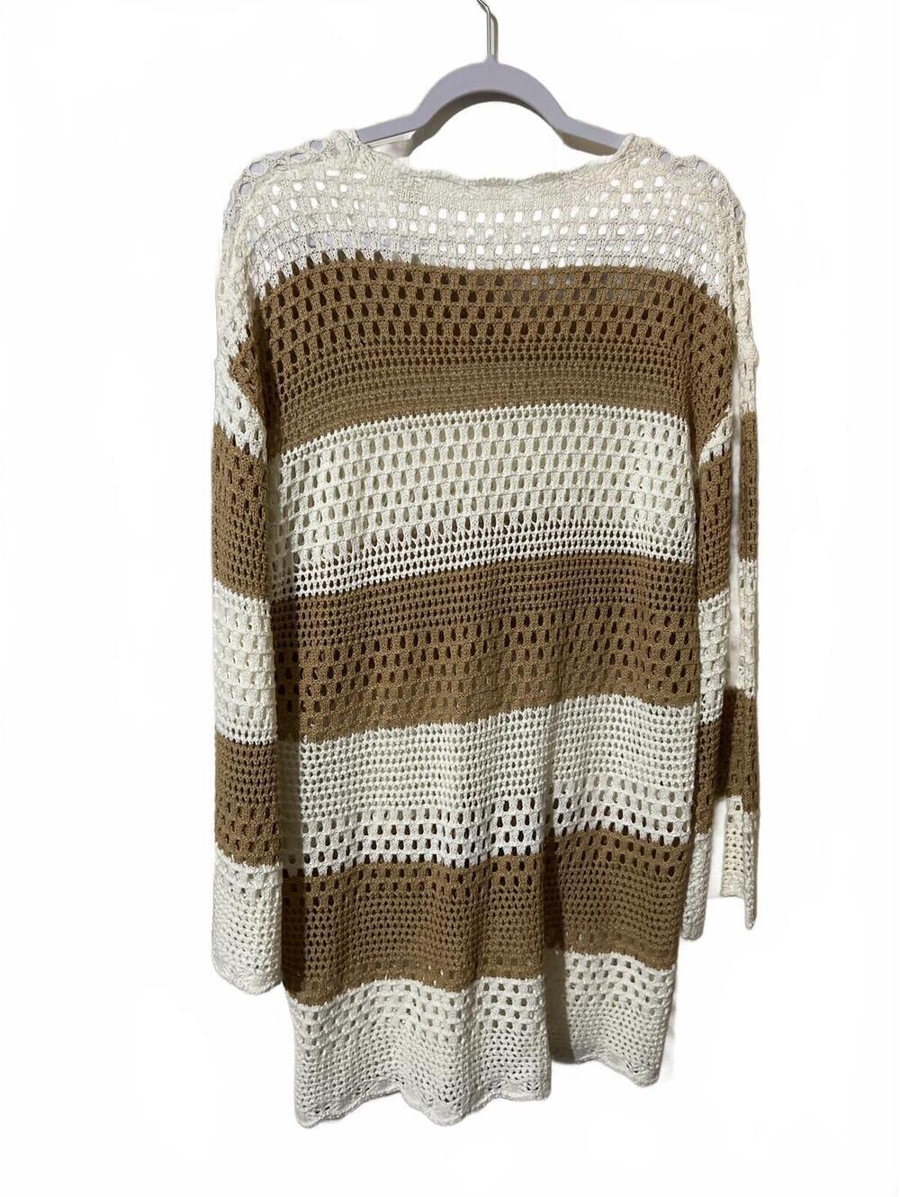 Prinbara Medium Crochet Knit Beach Cover-Up Dress M - Picture 5 of 7
